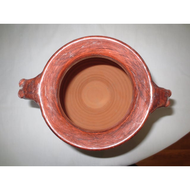 Chestnut Brazilian Marajoara Pot Signed Doca Para - 1990's For Sale - Image 8 of 11