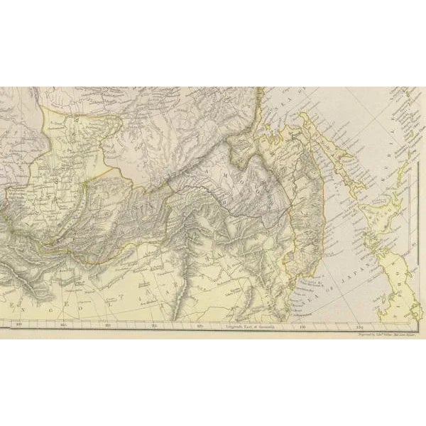 Antique Cartography of Asian Russia, 1882 For Sale - Image 3 of 6