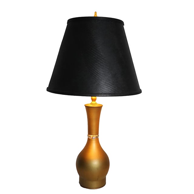 Brass Pr. Mid Century Hollywood Regency Bottle Form Table Lamps For Sale - Image 8 of 12