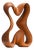 Unknown, Abstract Sculpture with Organic Flowing Curves, 1960s, Teak For Sale