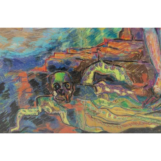 1960s Sirio Pellegrini, At the Seaside, Mixed Media, 1960s For Sale - Image 5 of 6