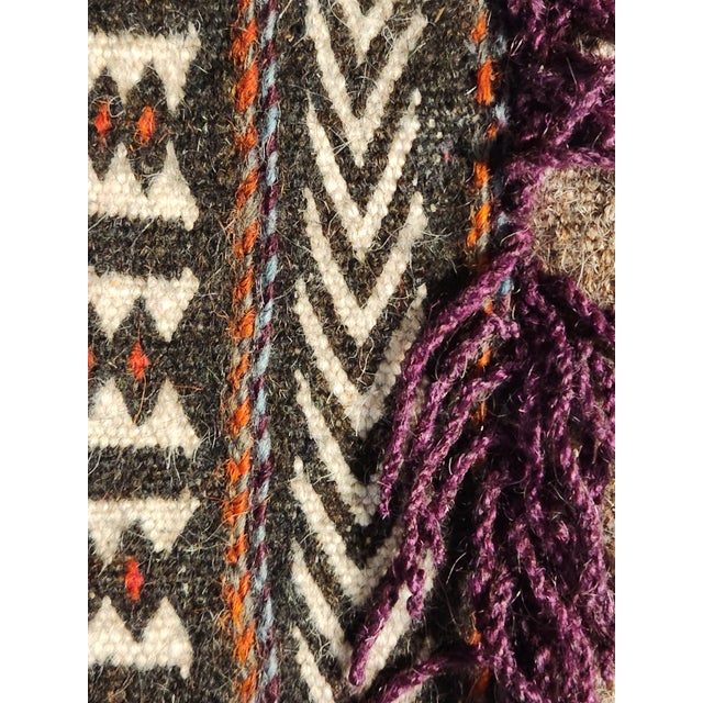 Textile Mid Century Baluch Saddlebag Textile With Large Pockets For Sale - Image 7 of 7