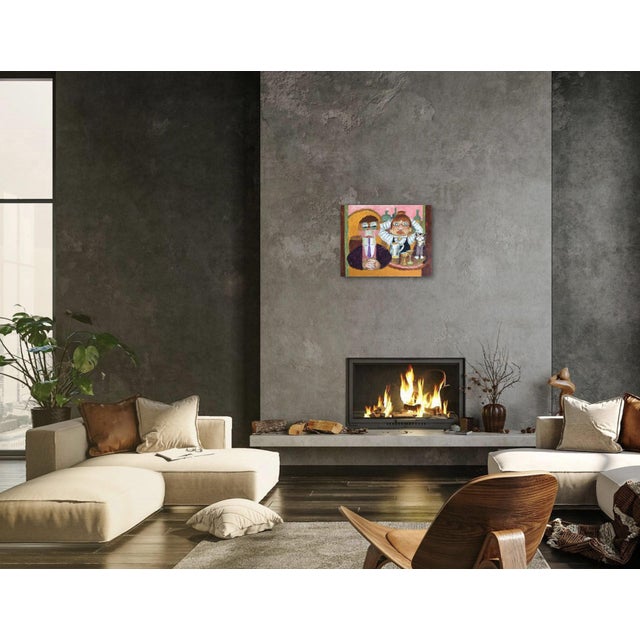 Vincent Bennett, Evening In, 1980s, Oil on Canvas Board For Sale - Image 4 of 5