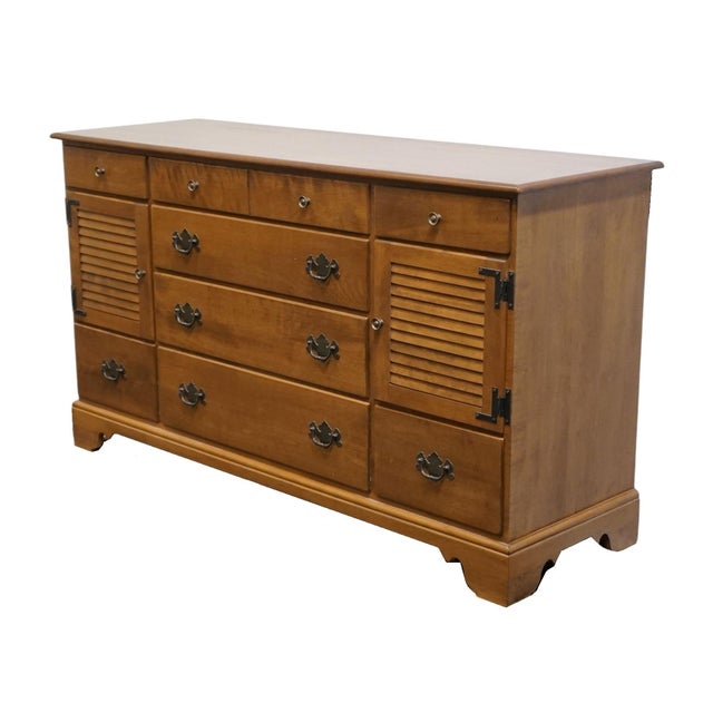 ETHAN ALLEN Heirloom Nutmeg Maple 62" Triple Door Dresser 10-5013 35.5" High 62.75" Wide 20" Deep We specialize in high...