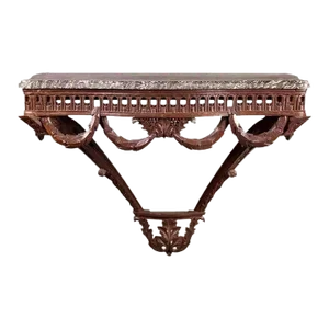 Louis XVI Period Marble Topped French Neoclassical Console Table, Late 18th Century