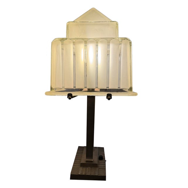 Art Deco Table Lamp from Hettier & Vincent, 1930 For Sale - Image 4 of 10