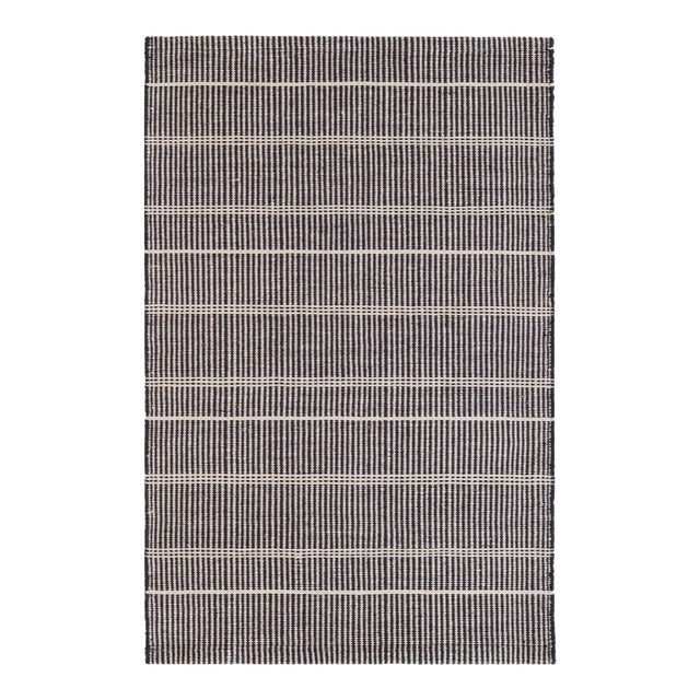 Bunny Williams for Dash & Albert Samson Black Indoor/Outdoor Rug, 9' 6" x 13' 6" For Sale