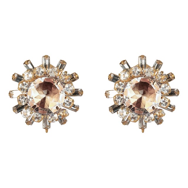Isabella Studs (Clear) (Clip On) For Sale