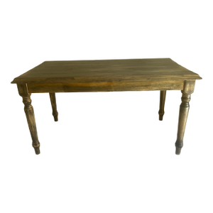 Hand-Refinished Solid Wood Farmhouse Table - Timeless Rustic Charm