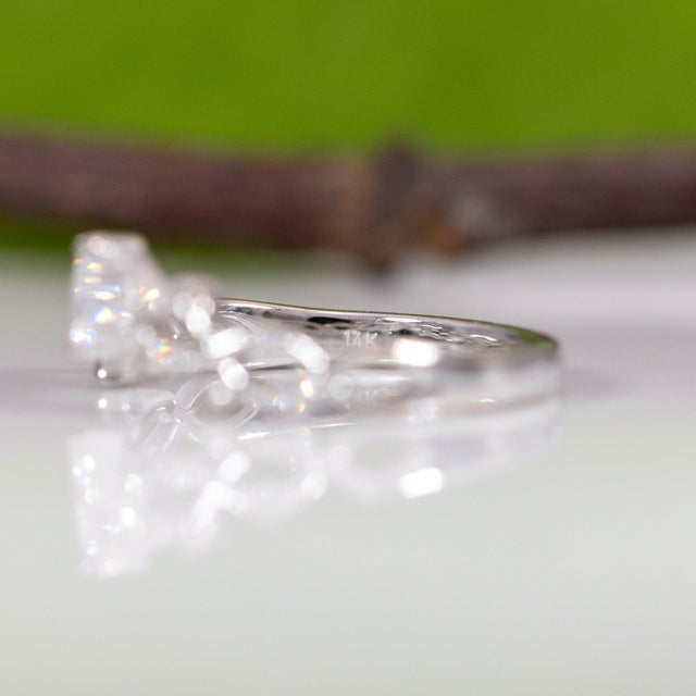 Diamond Band With Earth-Mined Diamonds in Solid 14k Gold, Marquise Cut For Sale - Image 11 of 11