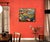 Red Framed Textured Contemporary Iris Lilies Red White Blue Painting on Canvas For Sale - Image 8 of 9