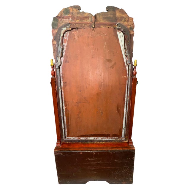 Antique Chinese Export Red Lacquer Dressing Mirror, Chinoiserie, Circa 1800 For Sale - Image 9 of 10