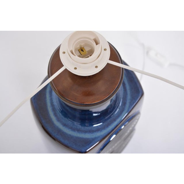 Blue Mid-Century Blue Model 3461 Table Lamps by Einar Johansen for Soholm, 1960s, Set of 2 For Sale - Image 8 of 16