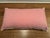 Custom-made lumbar pillow (16" x 30") in Schumacher Petal Langham fabric with Schumacher Cream Elliott piping and Ashoka...