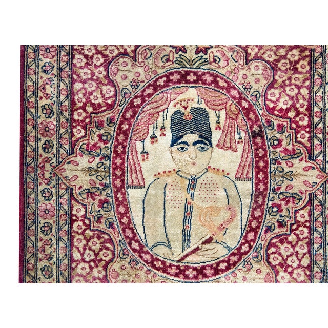 Early 20th Century Persian Pictorial Lavar Kirman Rug For Sale - Image 10 of 15