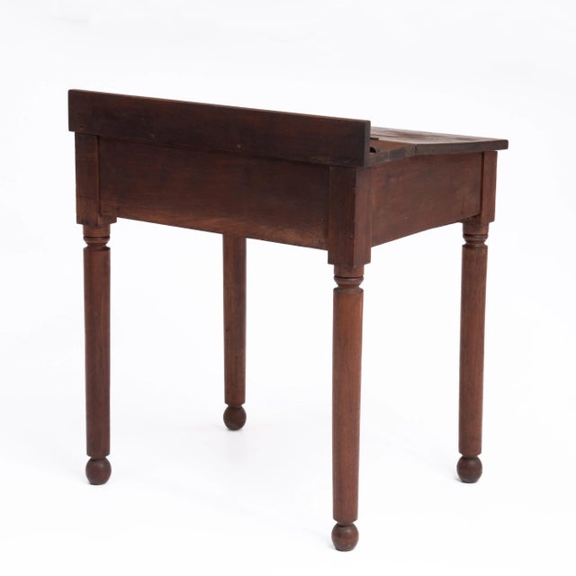 19th Century School Master's Desk Antique Primitive Walnut For Sale - Image 4 of 12