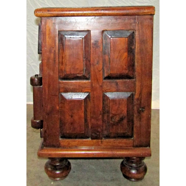 Matched Pair of Antique Dutch Colonial 19th Century Teak Nightstand/End Tables For Sale In Miami - Image 6 of 16