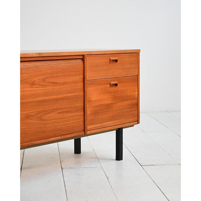 Scandinavian Teak Sideboard with Shutter Doors, 1960s For Sale - Image 6 of 13