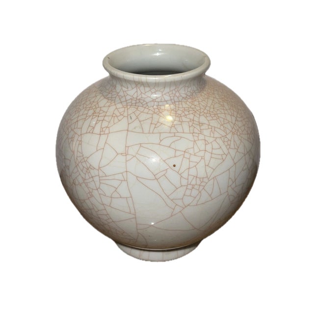Bauhaus Crackle Glaze Vase by Marguerite Friedlaender for Kpm, Germany Ca. 1930 For Sale In New York - Image 6 of 8
