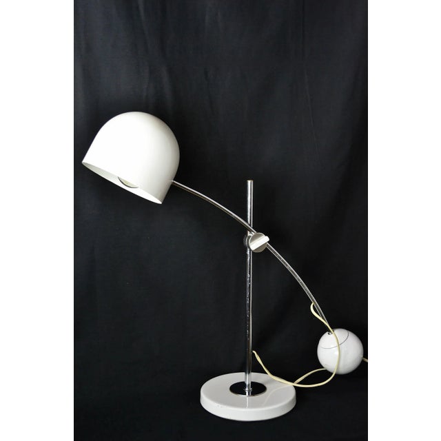 1970s White Arch Counterbalance Desk Lamp For Sale In Fayetteville, AR - Image 6 of 11