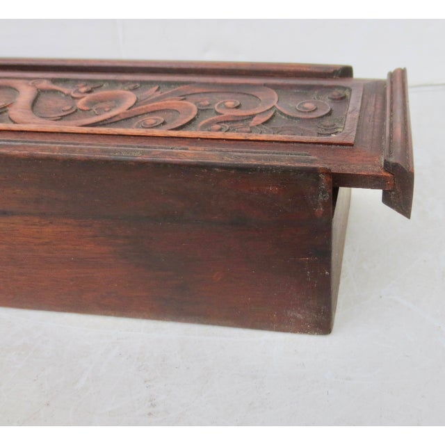Late 20th Century Chinese Hardwood Double Scroll Box For Sale - Image 5 of 14