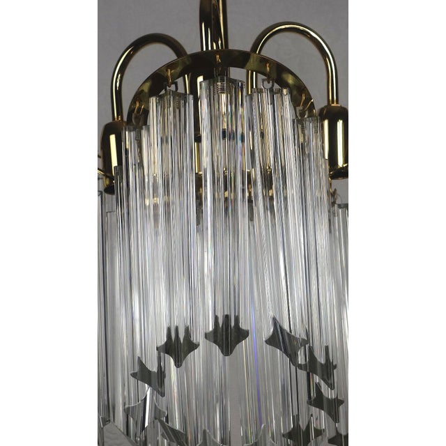Metal Italian Venini Murano Glass Chandeliers, 1970s For Sale - Image 7 of 11