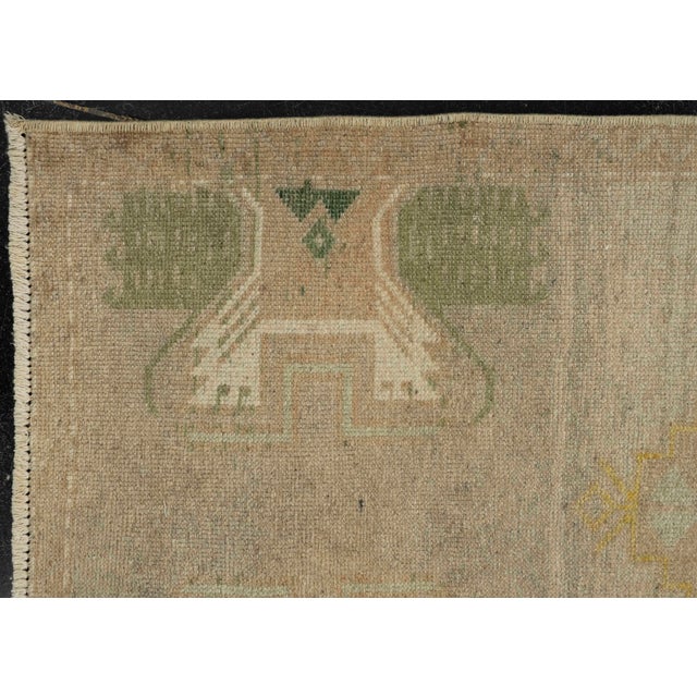 Early 21st Century Turkish Mini Rug Oriental Hand Knotted Vintage Rug 1'8" x 3'5" #21253 For Sale - Image 5 of 8