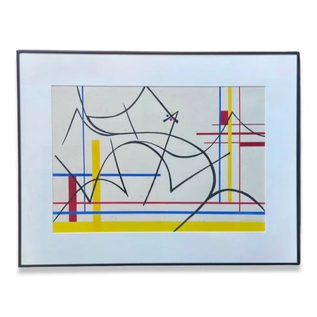 Late 20th Century Priscilla Tomaski Modernism Print, Signed & Framed For Sale - Image 10 of 10