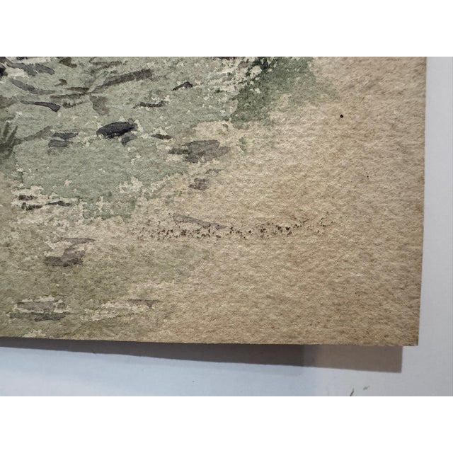 Early 20th Century Early 20th Century Attributed to Frank Henry Mason British Rocky Mountain Landscape Watercolor For Sale - Image 5 of 7