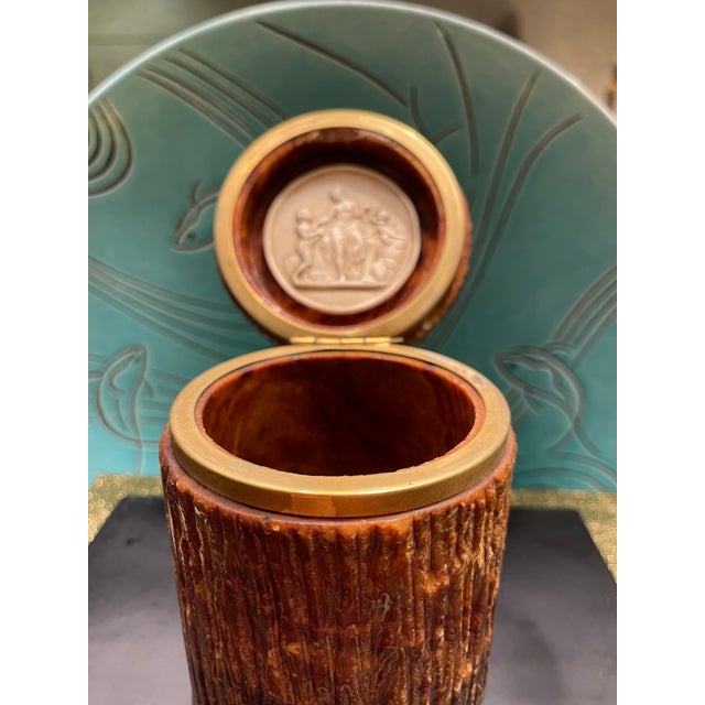 Cache Grecian Inspo Jar Marble Intaglio For Sale - Image 10 of 16