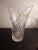 Glass Capri Crystal Italy Clear Crystal Ruffled Vase For Sale - Image 7 of 9