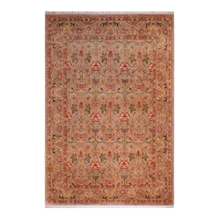 Beautiful 1990's Pak-Persian Taupe/Red Wool Rug - 9'2'' X 12'5'' For Sale