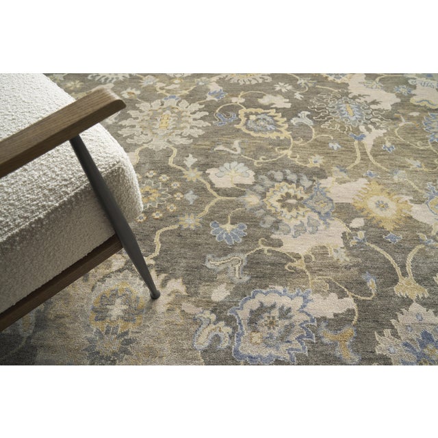 Exquisite Rugs Essex Hand-Knotted New Zealand Wool Brown/Ivory/Rust Rug-8'X10' For Sale In Los Angeles - Image 6 of 10