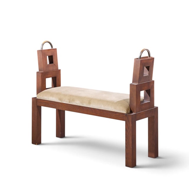 Brown Wendell Castle Mid Century Oak Bench For Sale - Image 8 of 10