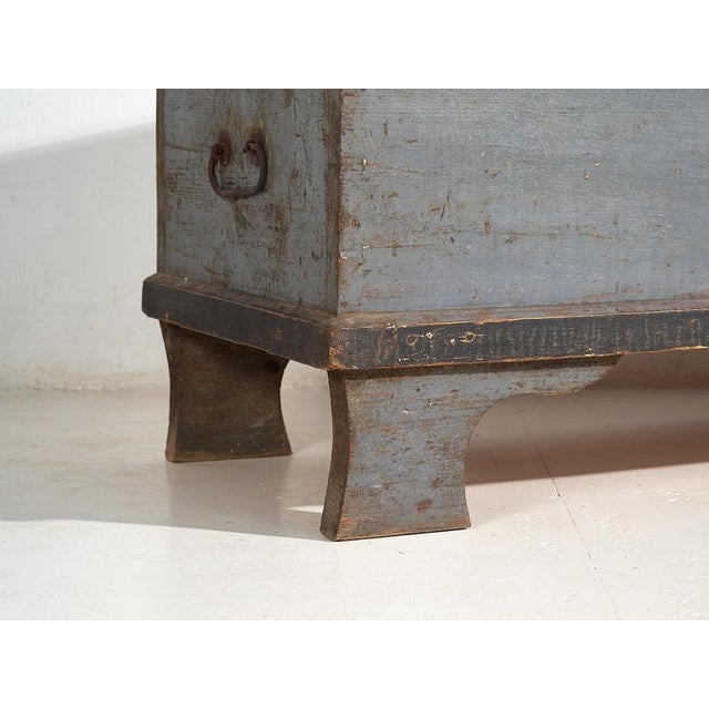 Wood Wooden Trunk with Original Lock, 1900s For Sale - Image 7 of 18