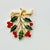 1970s Vintage Boho Chic Americana Christmas Holly Branch With Berries Brooch, Jonette Jewelry For Sale - Image 4 of 6