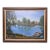 Original Vintage Landscape Lake Painting Signed & Dated 1980’s For Sale