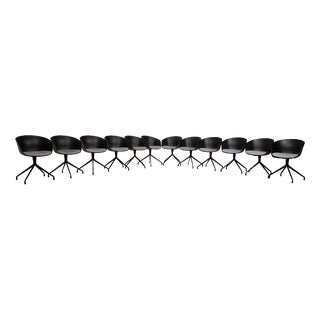 AAC20 Chairs in Grey and Black Plastic from Hay, Set of 12 For Sale