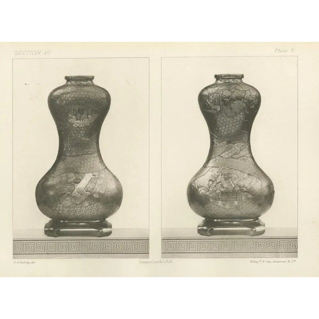 Ornamental Vases with Narrative Heliograph, 1884, Paper For Sale - Image 6 of 7