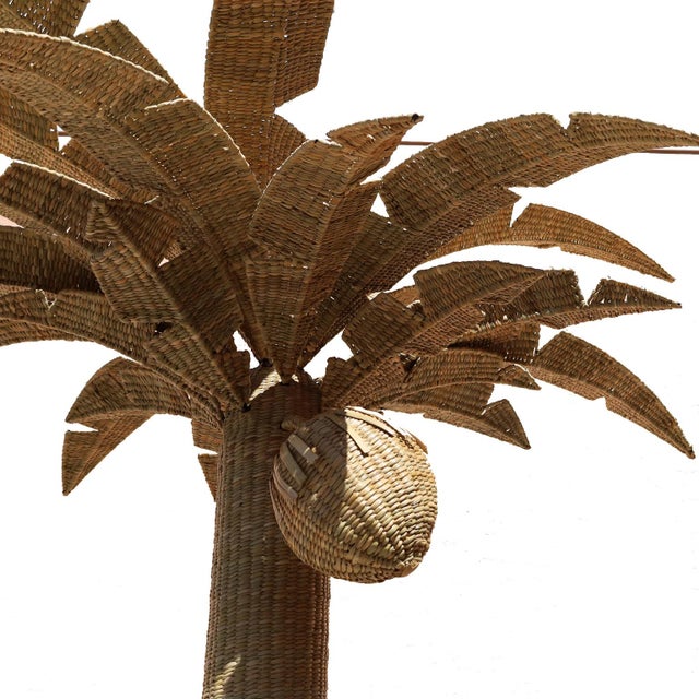 Life Size Wicker Palm Tree Sculpture by F.S. Henemader For Sale - Image 4 of 10