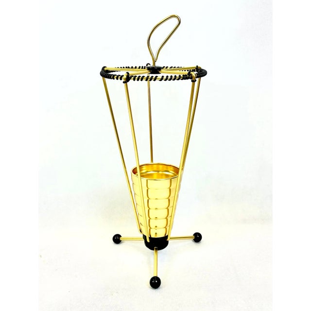Gold Mid-Century German Rockabilly Umbrellas Stand, 1960s For Sale - Image 8 of 8