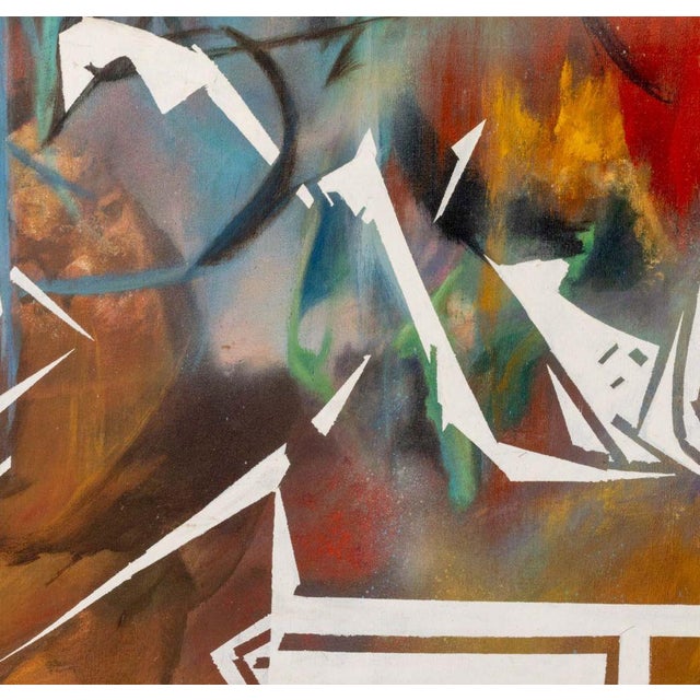 Fritz Bonner (XX), Untitled (Abstract Composition), Acrylic on Canvas, signed lower right and verso, unframed. 30" H x 44"...
