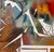 Fritz Bonner (XX), Untitled (Abstract Composition), Acrylic on Canvas, signed lower right and verso, unframed. 30" H x 44"...