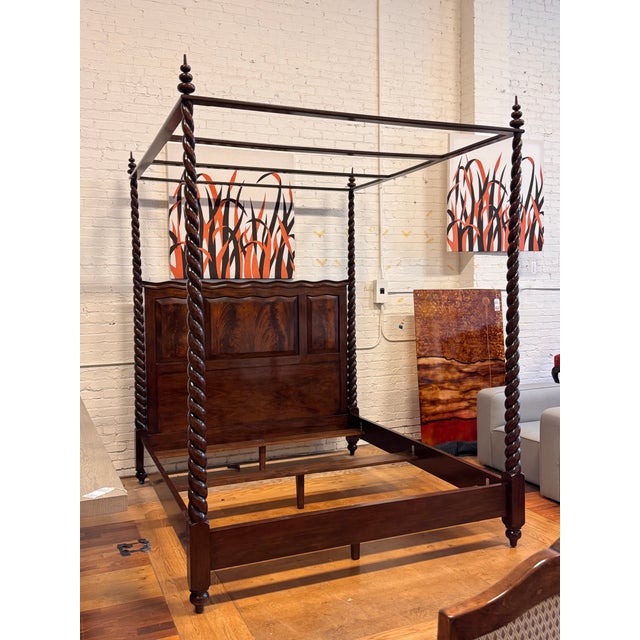 Traditional California King Kerry Joyce for Dessin Fournir Barley Twist Poster Bed Frame For Sale - Image 3 of 12