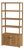 Lark 32 in. W x 72 in. H Wood 4 Tier Etagere Bookcase, Natural For Sale