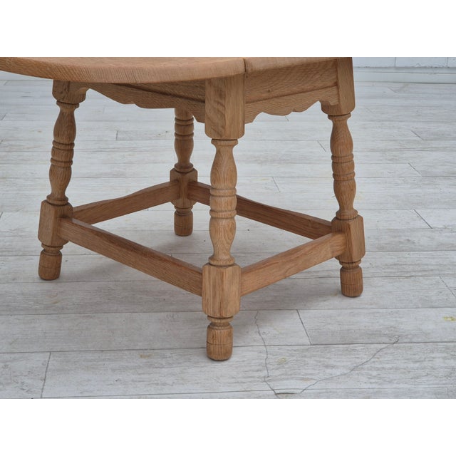 Vintage Danish Foldable Side Table in Oak, 1970s For Sale - Image 14 of 18