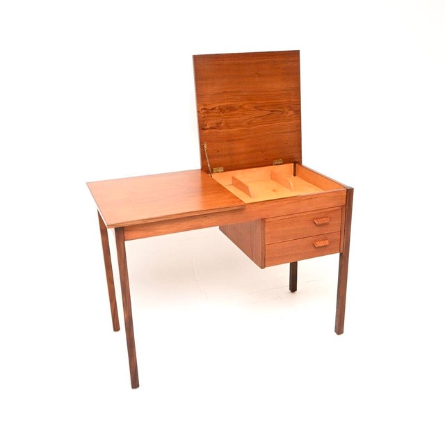 A smart and beautifully designed Danish vintage teak desk, dating from the 1960’s. This is very well made and has an...