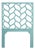 Silas Headboard Twin - Turquoise For Sale