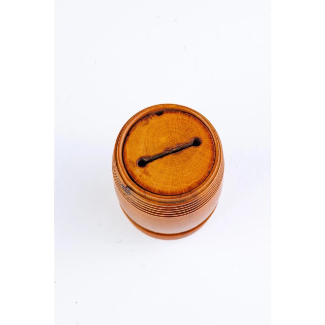 Victorian 1860 Antique Victorian Treen Money Barrel For Sale - Image 3 of 5