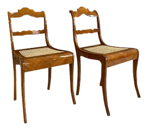Set of Austrian Biedermeier Dining Chairs, Early 19th Century